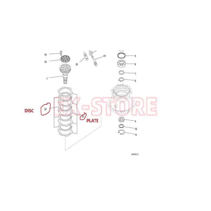 706-7K-91350,706-7K-91340,PLATE DISC KOMATSU HB215,PC1250,PC2000,PC220,PC270,PC300,PC350,PC360,PC400,PC450,PC490 SWING MOTOR