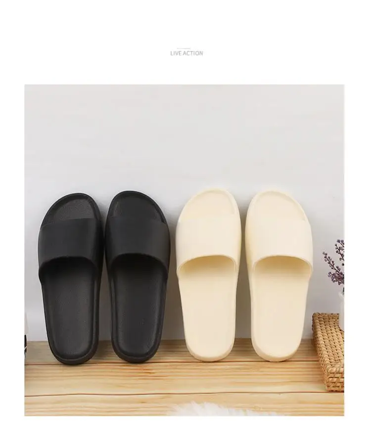 Women 2022 Indoor Bath Hotel Slippers Mens And Women Non-Slip Eva Soft Thick Sole Shoes Female Sandals Casual Beach Flip Flops