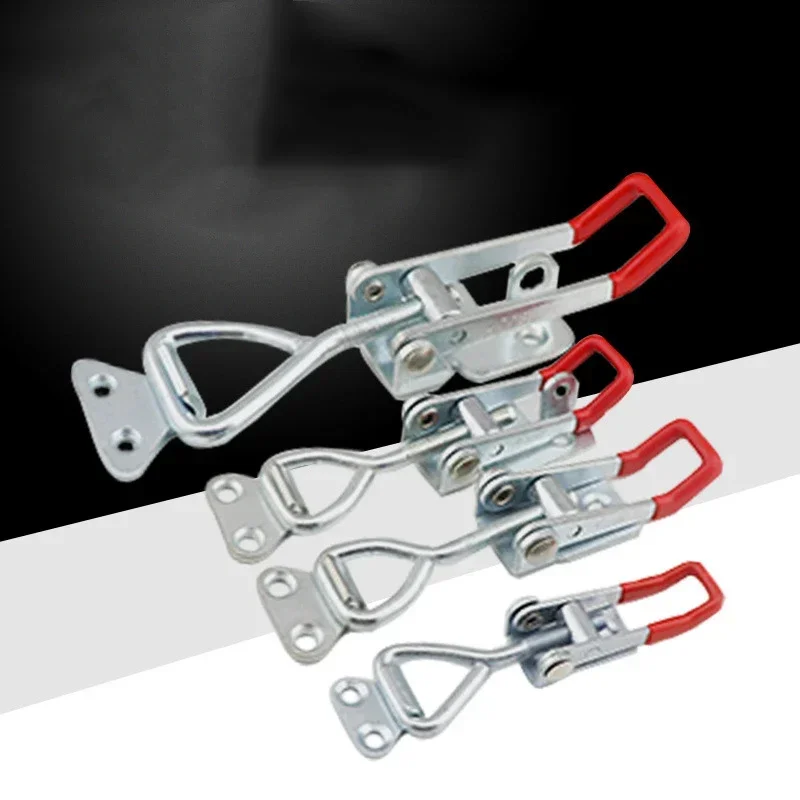 Description Picture 5 of item2/4/8 Pcs Drawer Latch Box Lock Clasp Adjustable Deadbolt Hasp Metal Toggle Quick Release Clamp Anti-Slip Push Pull Clamp Tools