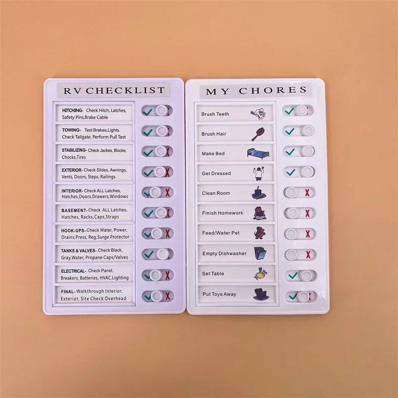 Multi-purpose Checklist Memo Board Reusable My Chores Checklist Board for RV Home Wall School Classroom Kid Self-discipline Card 2