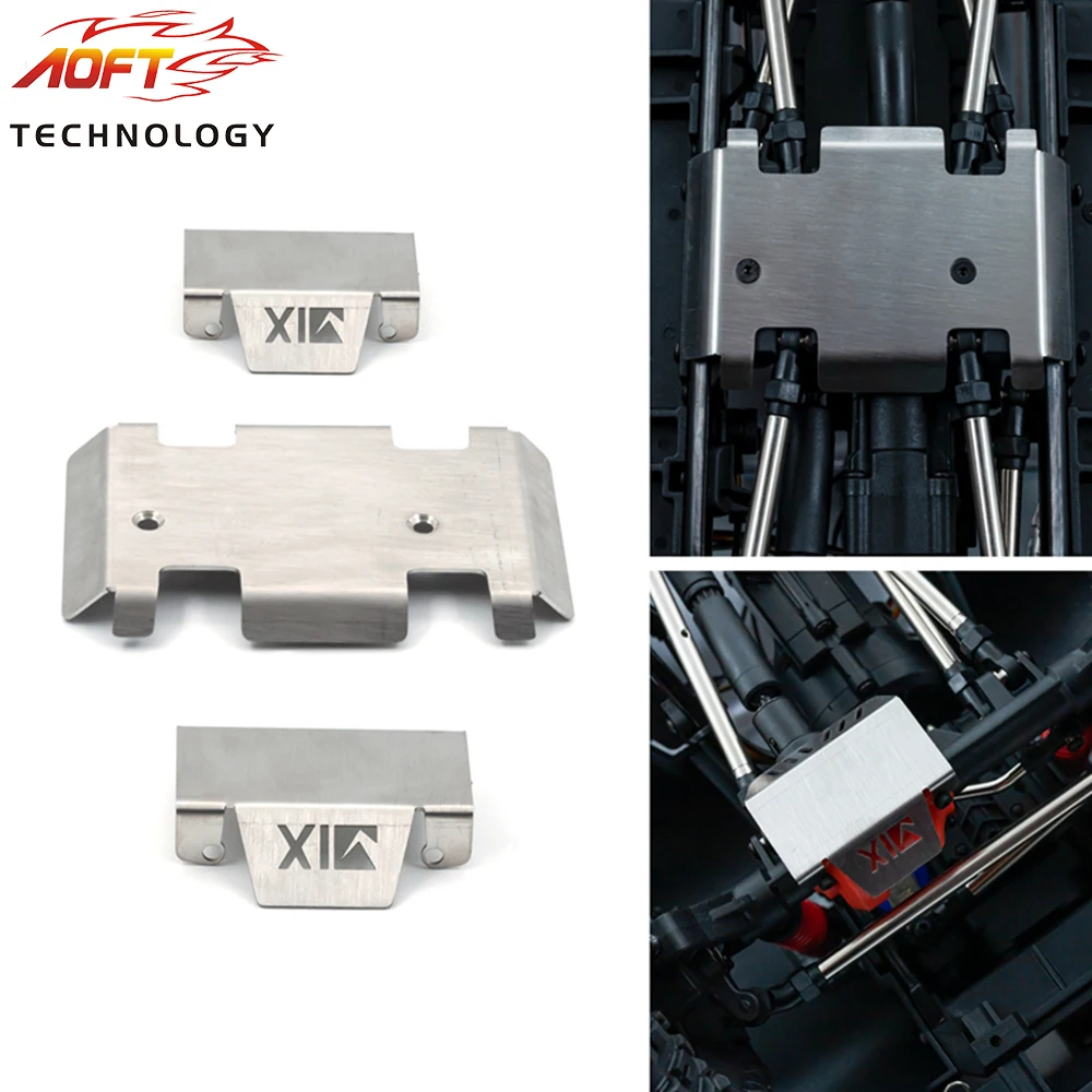 

Stainless Steel Armor Protection Set Chassis Anti-skid Plate Axle Protector For 1/10 RGT EX86190 LC76 RC Car Upgrade Kit