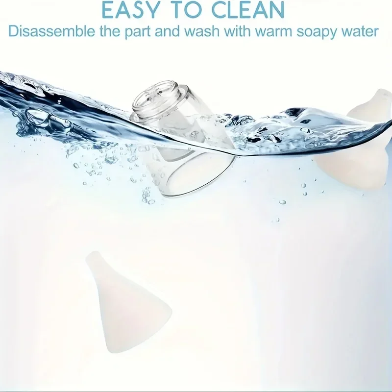 1pc-Adjustable Suction Baby Nasal Aspirator &ndash; Rechargeable Electric Nose Cleaner, Silicone, Low Noise, Health & Safety