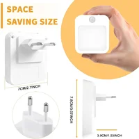 Veilleuse avec capteur de mouvement et lumière LED, prise EU/US, lampe de nuit sans fil pour enfants, pour table de chevet, chambre à coucher 2