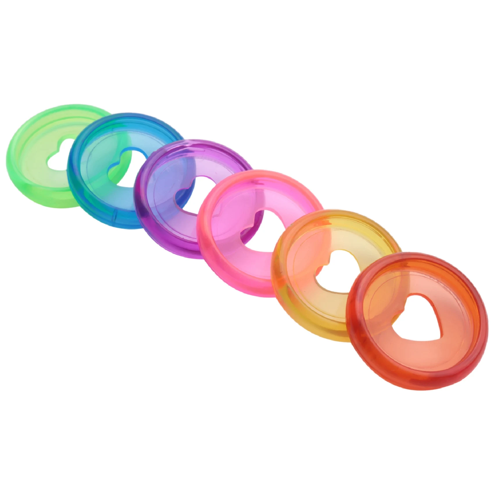 A10F-60 Pcs 24Mm 플라스틱 책 바인딩 디스크, Discbound 확장 디스크, DIY 노트북 용 하트 바인더 링 버섯 구멍