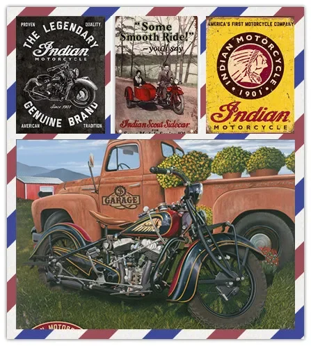 

Индийский разведчик мотоцикл жестяной знак-1928 индийский разведчик мотоцикл и сидекар оловянные знаки-винтажный металлический жестяной знак Ретро плакат