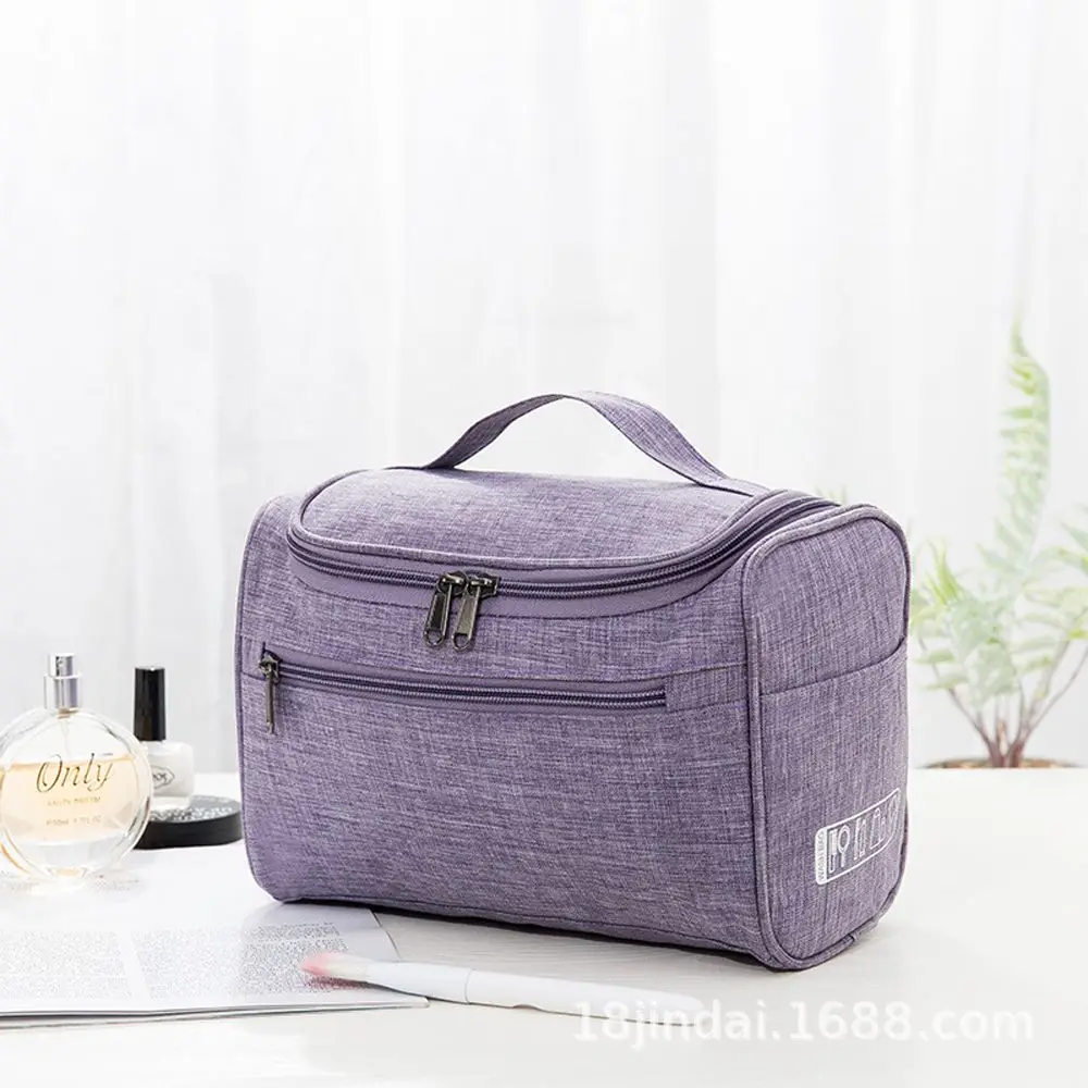 Casual Travel Wash Organizer Outdoor Square Bag Hanging Wash Pouch Portable Cosmetic Bag Storage Toiletry Bag Oxford