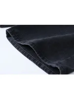 2025 Summer Women's High Waist Denim Shorts Casual Loose Ladies Plus Size Streetwear Fashion Button Wide Leg Short Jeans Female - Image 6