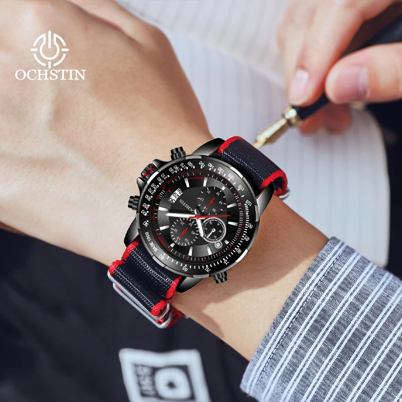 OCHSTIN Multifunction quartz movement 2024 new men's watches men's quartz watches Seiko watches fashion quartz wristwatch