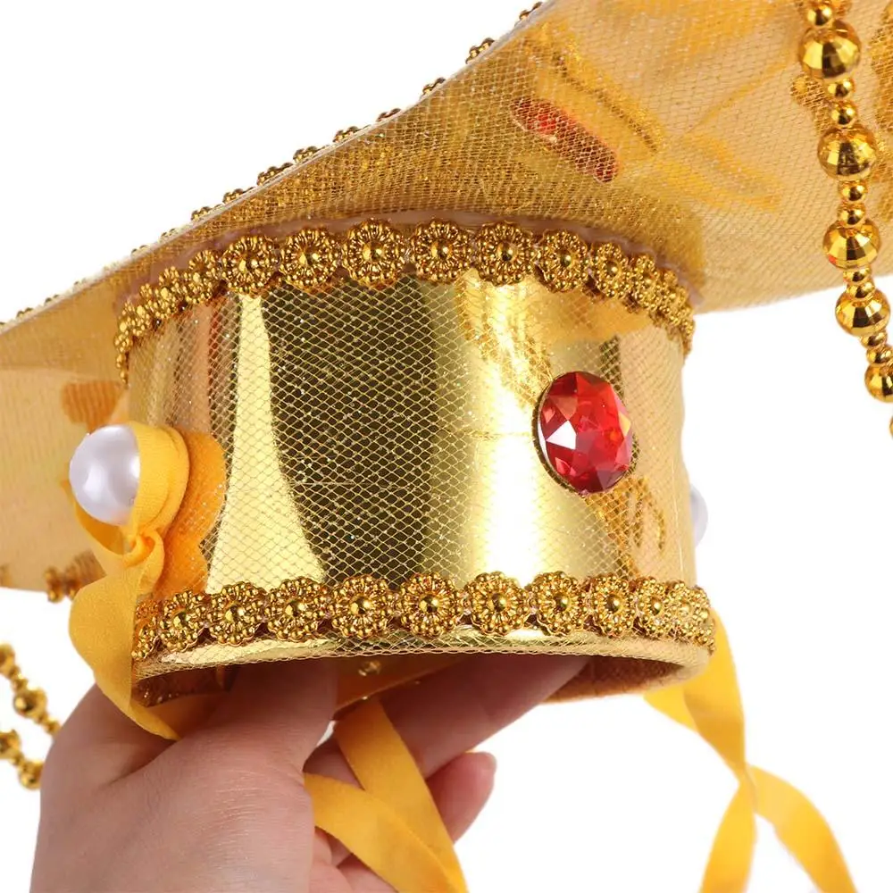 Bradde Chain Chinese Emperor Crown Han Dynasty Traditional Imperial Tiara Headwear Hat Tang Dynasty Cosplay Hanfu Headband