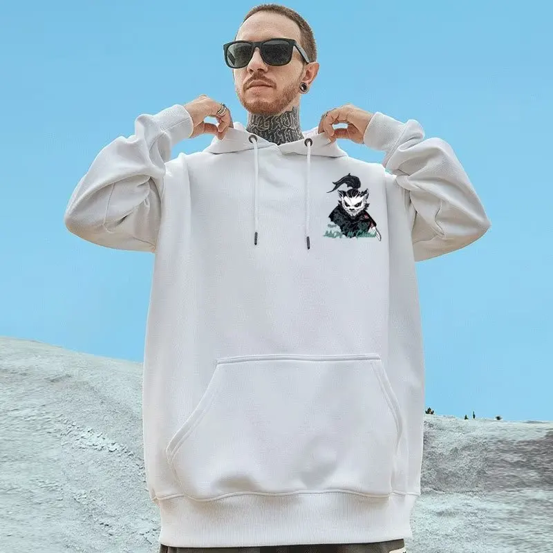 Hooded Sweater Men's Trendy Brand Large Size M-8XL Men's Autumn And Winter Style Plush And Thick Fat Hip-hop Pullover Jacket