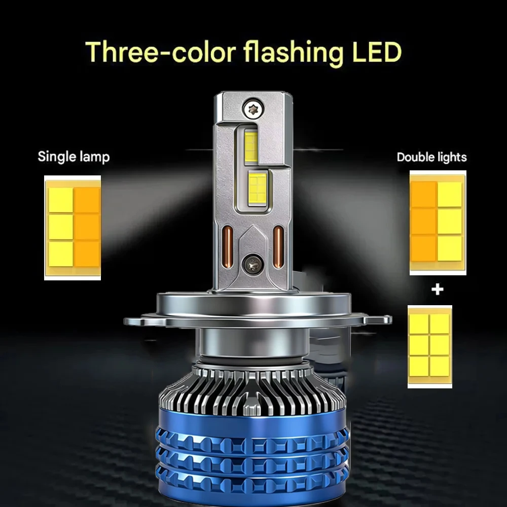 9600W H7 H11 LED 헤드라이트 캔버스 H1 H4 9005 HB3 9006 HB4 6000K 4300K 3000K 3색 리모컨 자동차 LED 전구 스트로브 램프