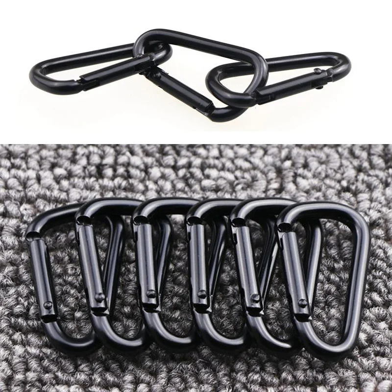 

10PCS Aluminum Carabiner Clip D Shape Carabiners Set Mini Spring Snap Hook for Camping Traveling Hiking Keychains Keyring 4cm