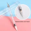 1pcs Crystal Double Head Point Drill Pen Gem Rhinestone Picker Wax Pencil 2Ways Use Sticking Picking Dotting Jewelry Tools 2