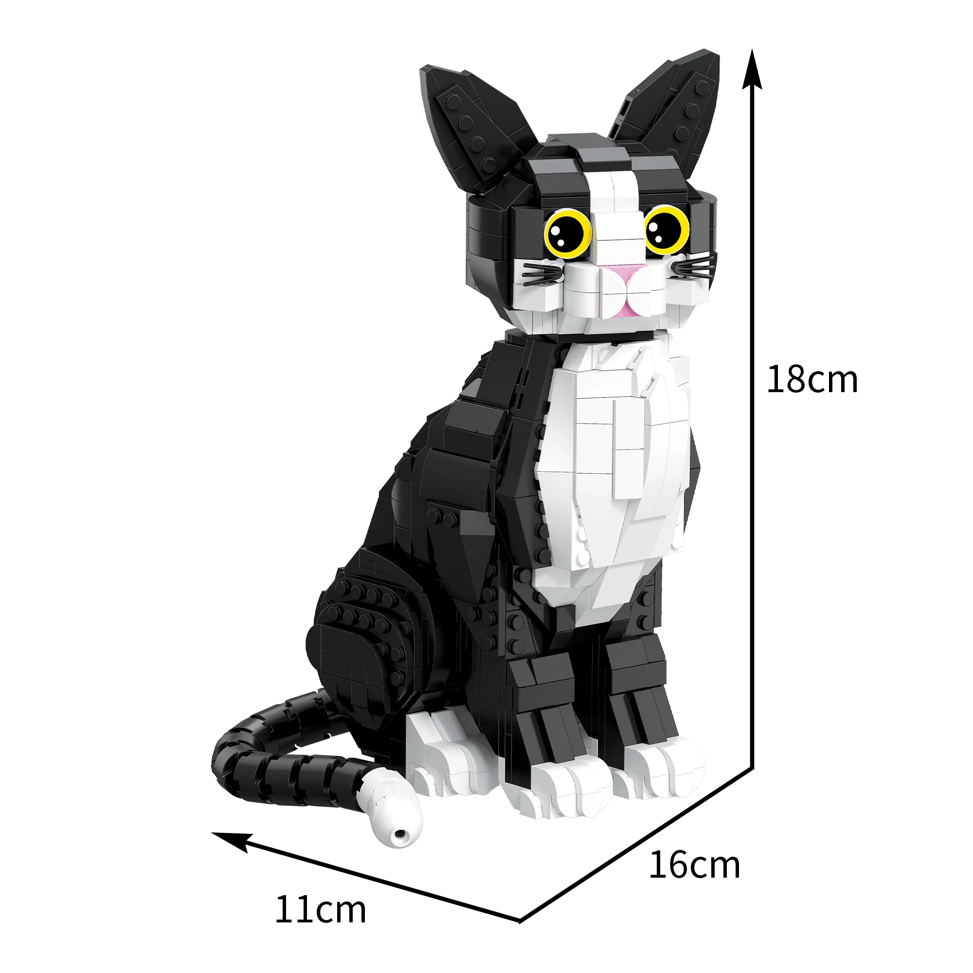 2025 Nuovo 801PCS Modello Animale Tuxedo Gatto Building Blocks Cute Cartoon Kitty Assemblare Mattoni Giocattolo Educativo Regalo Per Il Capretto Ragazzo Adulto