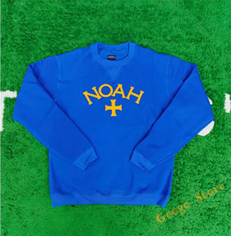 Di Alta Qualità Blu Noah Pullover Manica Lunga Uomo Donna Casual O-Collo Patch Ricamo Noah Felpe