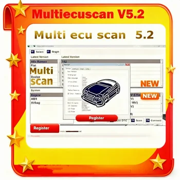 Dernière version Multiecuscan 5.2 2025 pour logiciel Fiat Multiecuscan V5.2 pour logiciel de Scanner Fiat/Chrysler/Dodge/Jeep/Suzuki