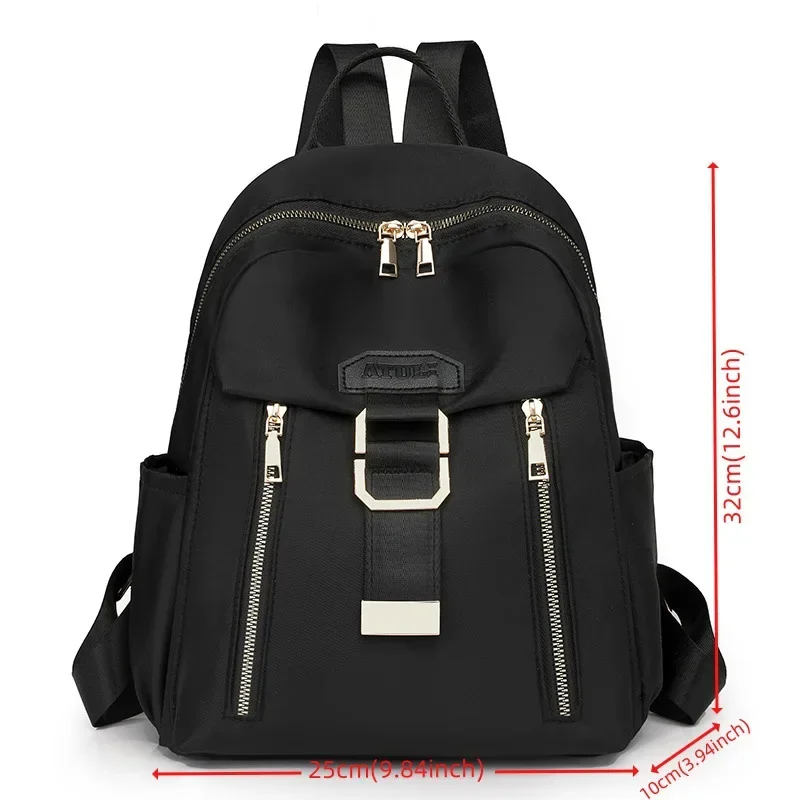 Nylon Backpack 2025 Spring New Fashion Versatile Women's Backpacking Travel Large Capacity Multi-functional Schoolbag 3