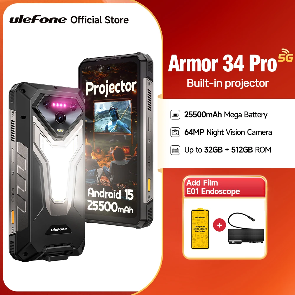 新品】Ulefone AI スマートフォン Armor 34 Pro 5G 25500mAh 内蔵