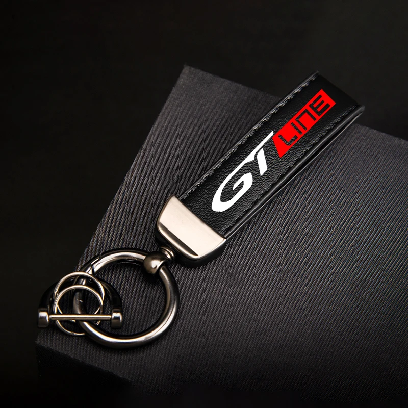 Portachiavi Per Auto In Metallo In Pelle Portachiavi Per Peugeot Gt Line Gti Gt- 206 207 208 306 307 308 408 3008 5008 Accessori