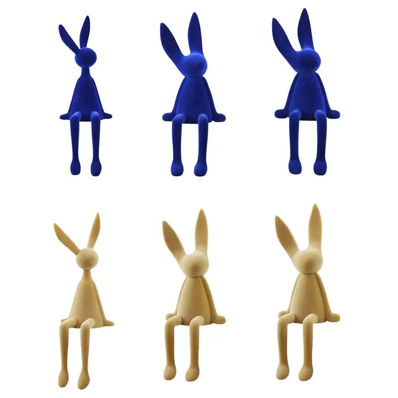 

Sitting Rabbit Statue Resin Bunny Ornament Seated Rabbit Sculpture Figurine Desktop Home Decor For Easter Parties Indoor Outdoor