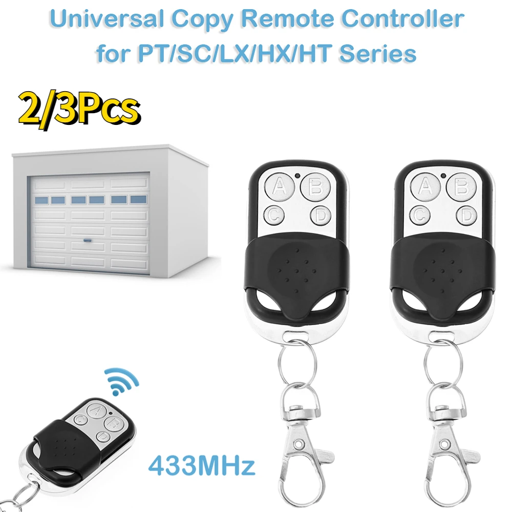 

2pcs/3pcs 433MHz Remote Control 4CH Key Copy Duplicator for Car Key Electric Gate Garage Door Cloning Remote Control Duplicator