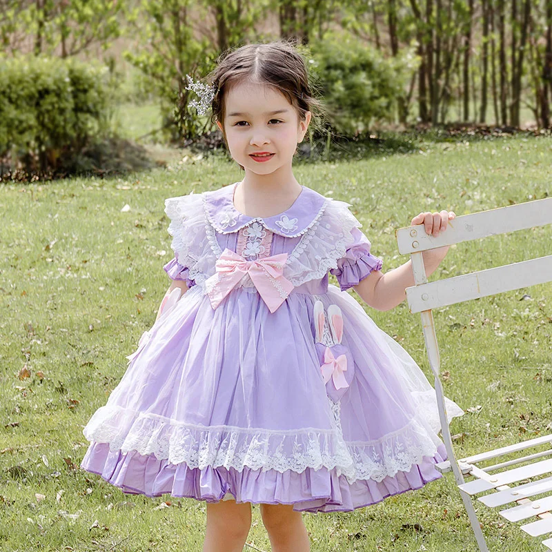 Summer Girls' Short Sleeve Dress Lolita Children's Skirt Lolita Princess Dress Children's Wear