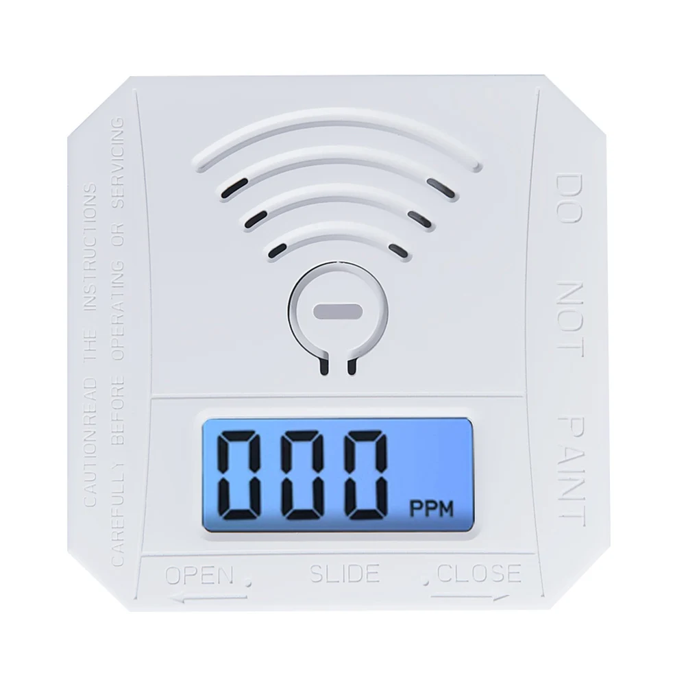 Carbon Monoxide Detector Digital Display CO Gas Monitor Alarm Sound Warning & LED Indicator Portable CO Detector Battery Powered