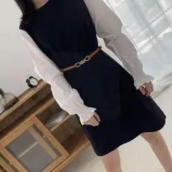 New Ladies All-match Verstelbare Pu Belt Jurk Riemen Belt Shaping Dunne Gesp Ladies Ladies Belt Kleurs Slims Goudens Skinny G3t0