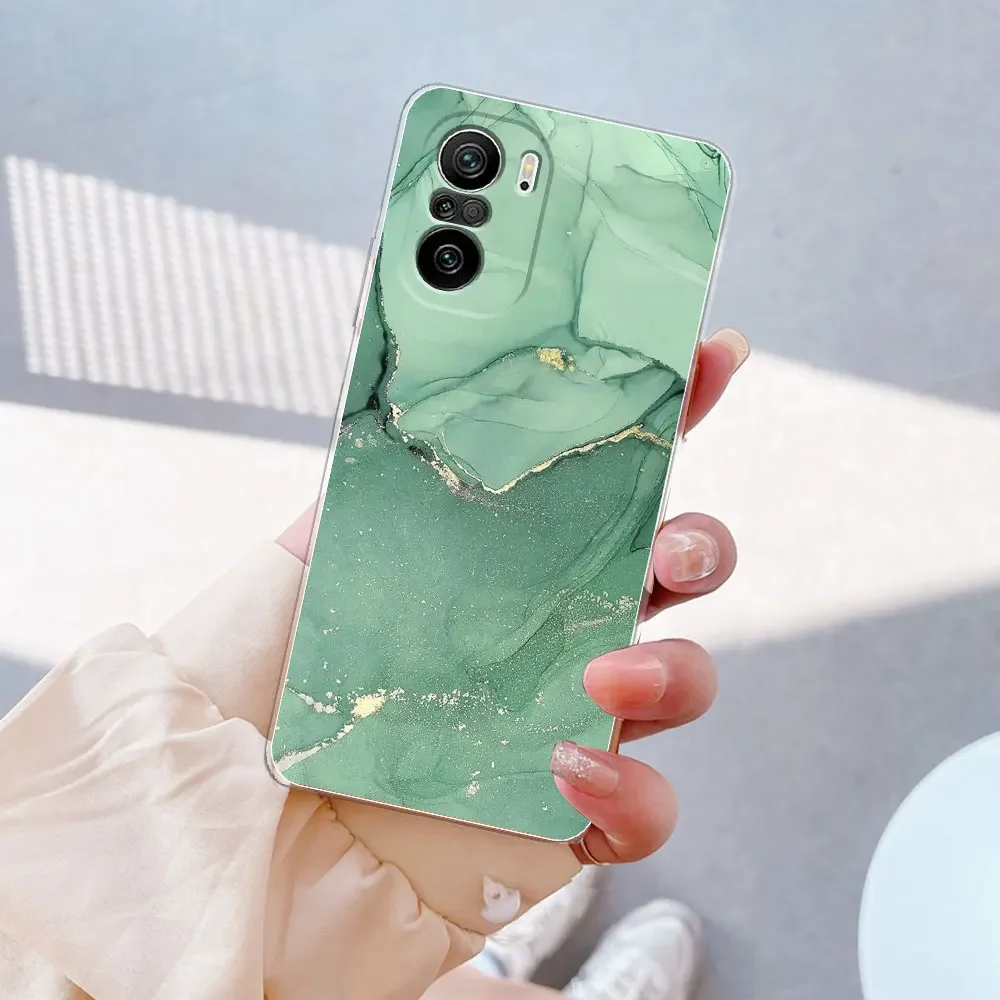 Elegant Transparent Marble Design Silicone Phone Case - Soft Clear Protective Cover
