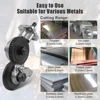 Electric Drill Plate Cutter Attachment Double Headed Free Cutting Tools Iron Metal Sheet Cutter Plate Punch Scissors 4