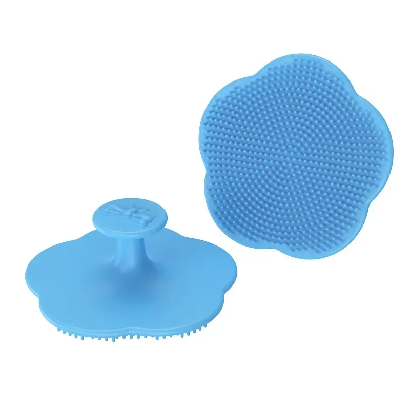 Baby Bath Brush Cute Infant Fetal Head Fat Cleaning Silicone Brush Newborn Soft Hair Comb Head Massager Baby Care Accessorie baby care set