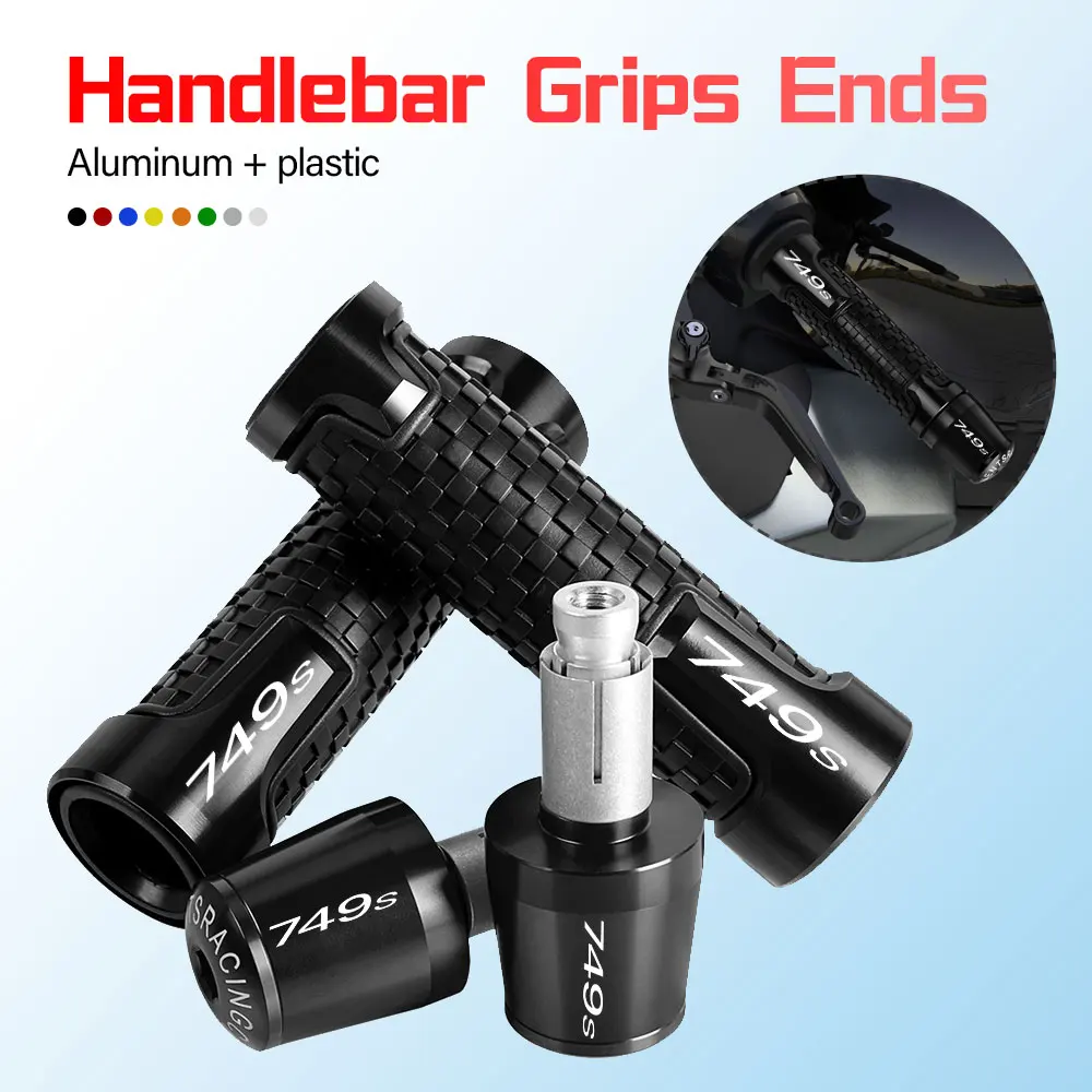 

7/8'' 22mm Motorcycle handlebar grips ends handle bar Anti-skid grip end FOR DUCATI 749S 2003 2004 2005 2006 2007 2008 2009 2010