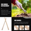 2 Pcs Solid Wood Handle Garden Tool Household Wooden Broom Replacements Hoe Long Grip 6