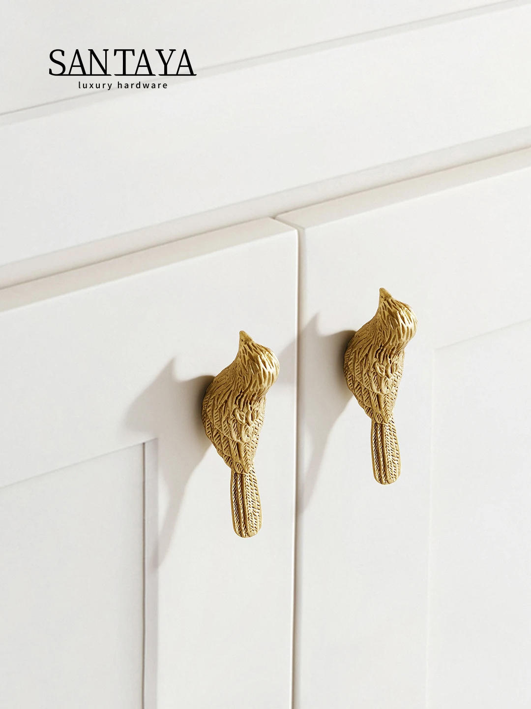 Alça de Cômoda de Personalidade em Latão Estilo Pastoral Alça Dourada Criativa para Quarto Guarda-roupa Gaveta de Quarto Infantil Maçanetas