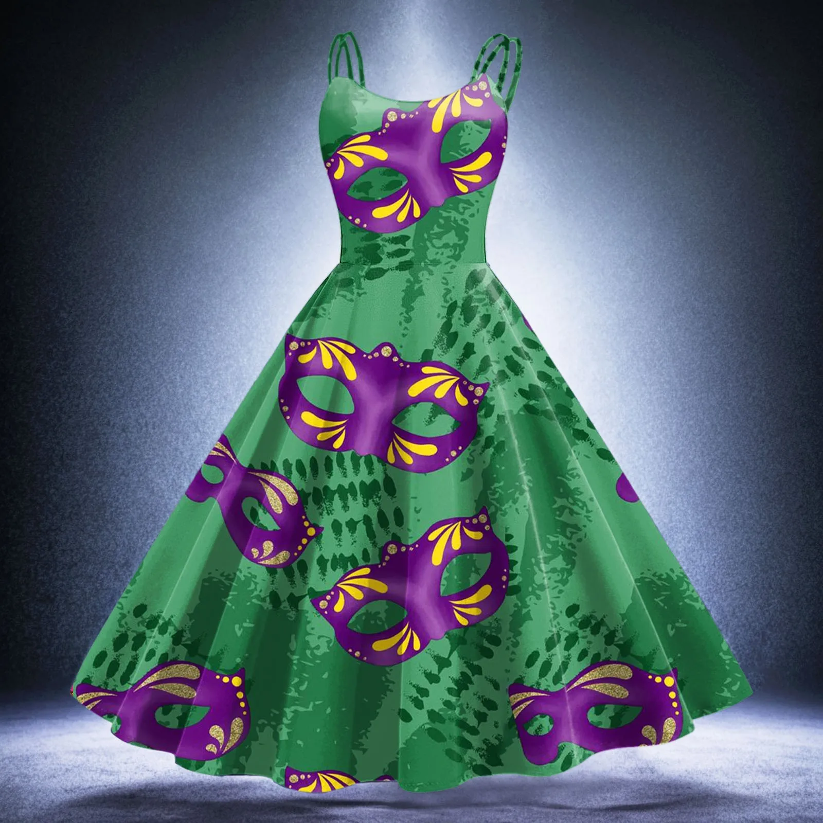 

Large Dress Women Sleeveless Knee Length Retro A Line Flared Swing Formal Prom Party Dress Fitted Maxi Dress for Women