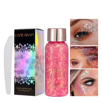 Heallor Eye Glitter Loose Sequins Cream Diamond Jewels Rhinestones Nail Hair Body Face Stickers Gel Art Makeup Decoration Party - Thumbnail 2