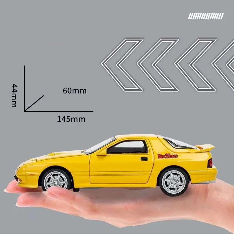 1:32 Mazda RX7 RX-7 FC INITIAL D Supercar Alloy Die Cast Toy Car Model Sound and Light Children's Toy Collectibles Birthday Gift 6
