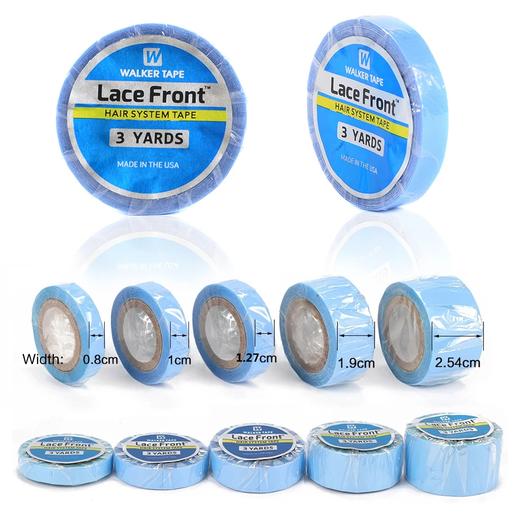 3 Yards/Roll Lace Front Wig Blue Tape Double-Sided Adhesive Tape for Hair Extension/Lace Wig/Toupee