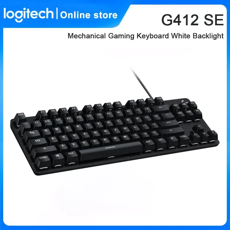 

Logitech G412 SE Mechanical Gaming Keyboard White LED Backlight USB Compatible with Windows and macOS