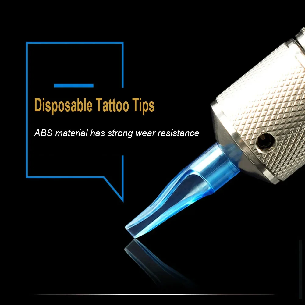 New 100Pcs Multi-size Sterile Disposable Tattoo Tips RT/DT/FT/OF Plastic Tattoo Needle Tip Kit Gun Nozzle Tube Accessorie