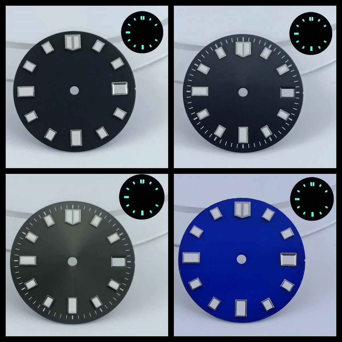 Quadrante Dell'Orologio Nh35 Da 28.5Mm Per Seiko Nh35 Nh36 Movimento Tartaruga Tonno Quadrante Blu Bgw9 Quadrante Luminoso Dell'Orologio Accessori Nh3