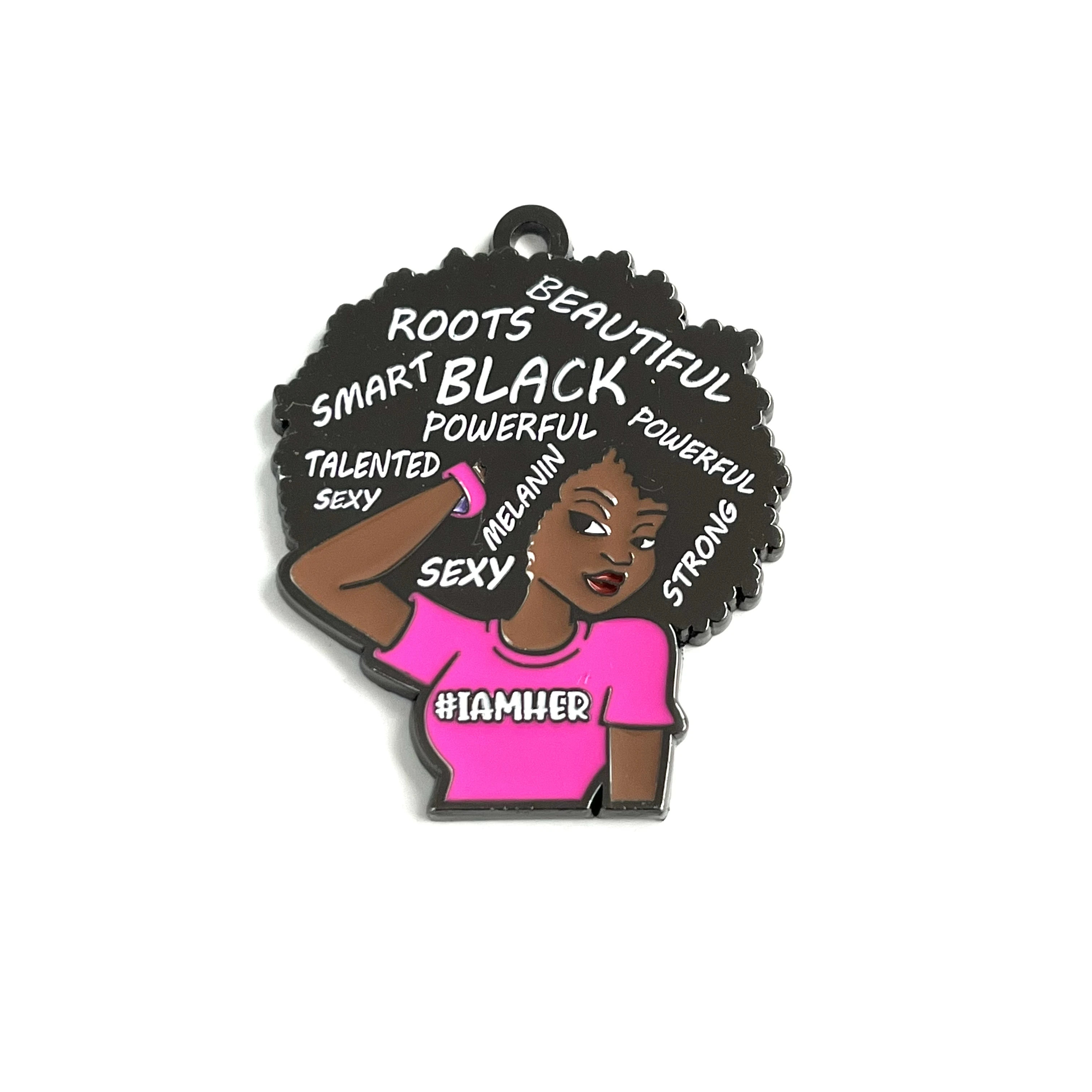 5pcs Black Girl Magic Bbw Charms Enamel Pendant For Necklace Bracelets