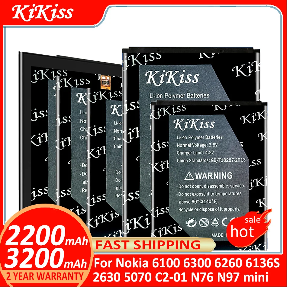 Telefono Batteria Bl-5C Bl-5B Bl-5J Bl-4D Per Nokia 6100 6300 6260 6136S 2630 5070 Bl-4C N76 N97 Mini Bl 4C Bl 5C Bl 4D