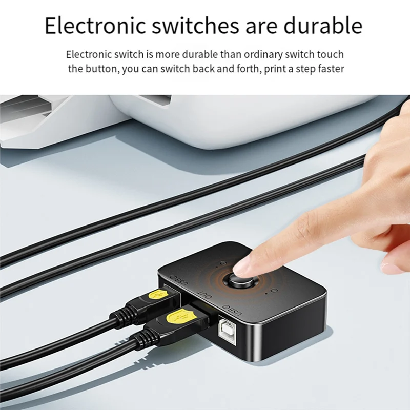 【Exclusive Discount】 USB Printer Sharer Device 2 Ports USB2.0 Selector Printer Sharing Peripheral For Printer USB Splitter Sharing Printer.