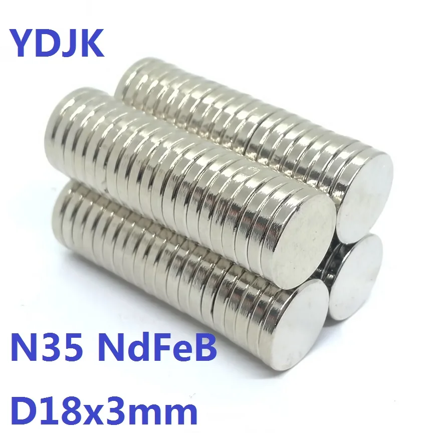 강력한 네오디뮴 자석, 희토류 영구 NdFeB 자석, 18x3, 10, 20, 50PCs..