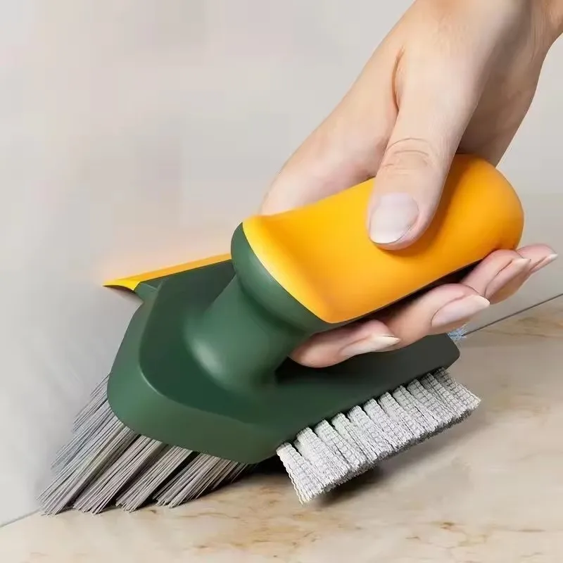 Escova de limpeza 4 em 1 em formato de V para fendas, cozinha, banheiro, azulejos, piso, janelas, cantos e vaso sanitário
