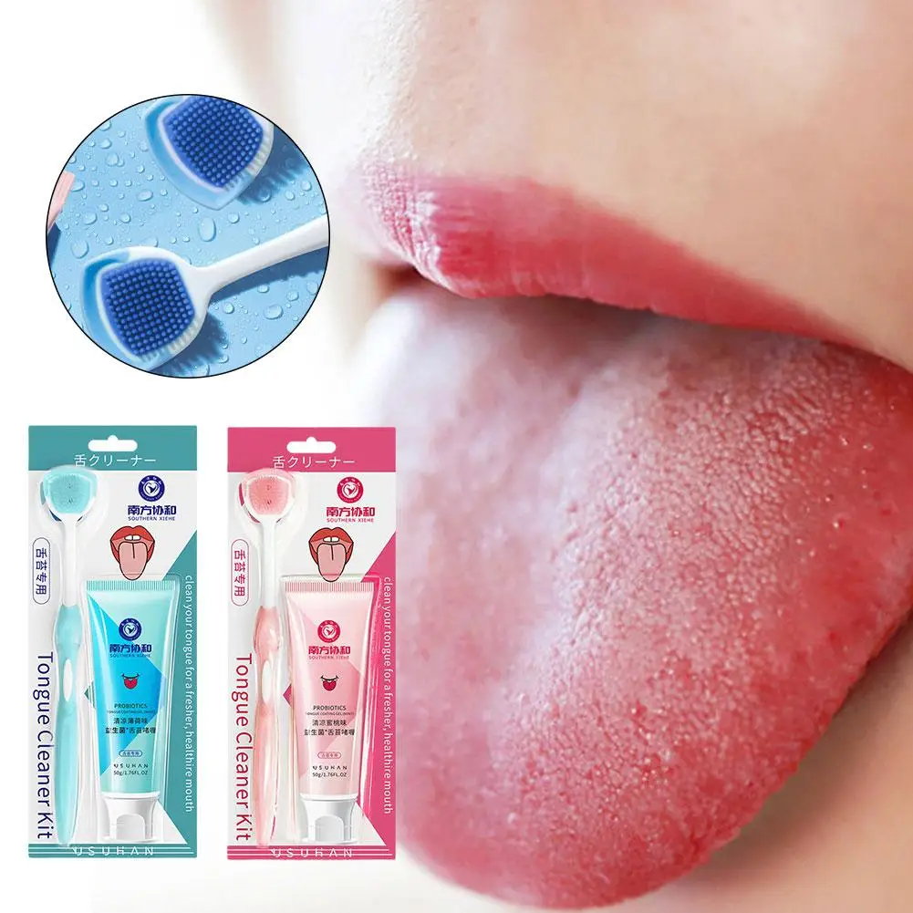 Gel detergente per lingua, detergente per la lingua, con spazzolino per l'igiene orale sana, alitosi per adulti_voghion.com