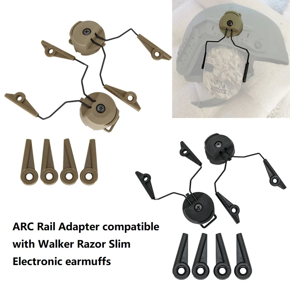 HEARING TACTICAL ARC Rail Adapter for Tactical Headset Walker's Razor Slim Hunting Headphone Electronic Shooting Earmuffs