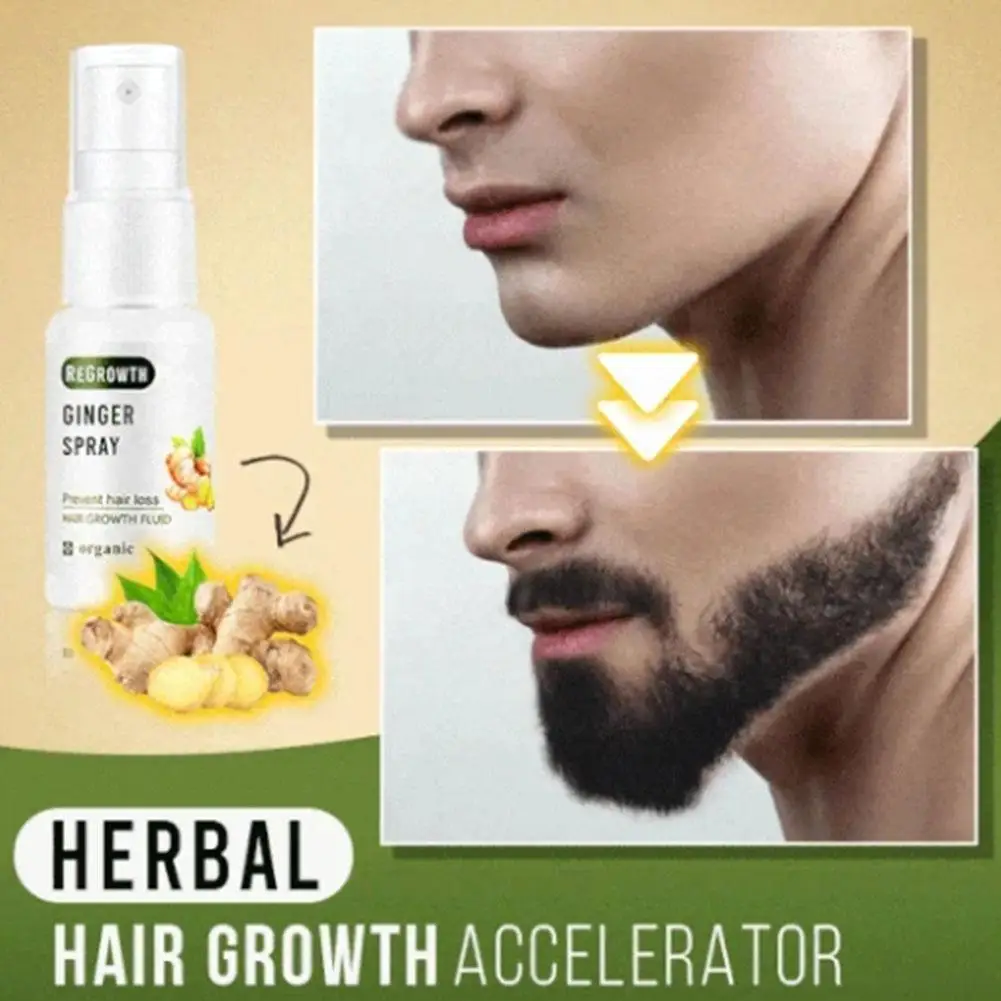 1pc Regrowth Ginger Spray Fast Hair Growth Fluid Ginger Essence Anti
