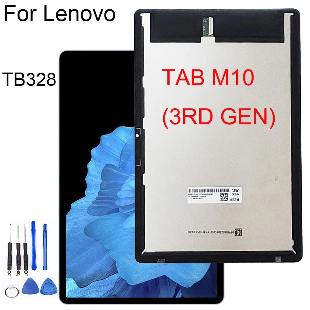 Substituição do Conjunto do Digitalizador da Tela Sensível ao Toque Lcd Novo Display para Lenovo Tab M10 3rd Gen Tb328fu Tb328xu Tb328 10.1